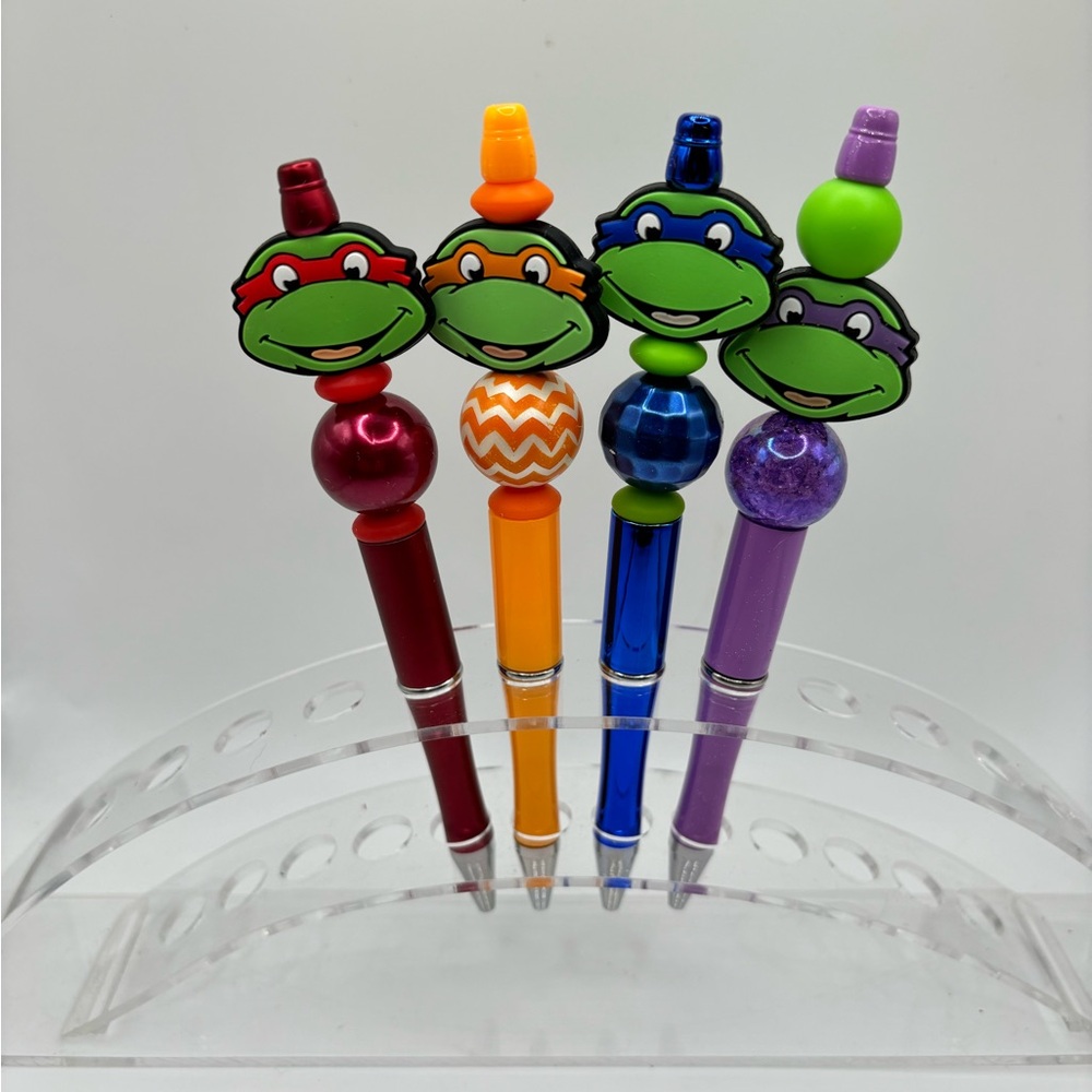 Beaded Silicone Focal Bead Pen Cartoon Character Inspired TMNT Turtles